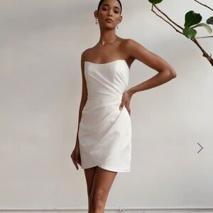 Jenny Yoo | Tatiana White / Ivory Mini Dress